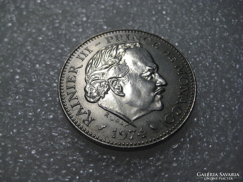 5 Monaco francs. III. Reiner 1974, nice condition
