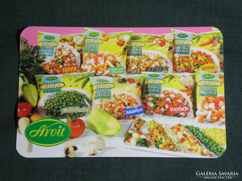 Card calendar, arvit vital frozen vegetables, arvit refrigeration industry rt., Győr, Dunakeszi, 1997, (5)