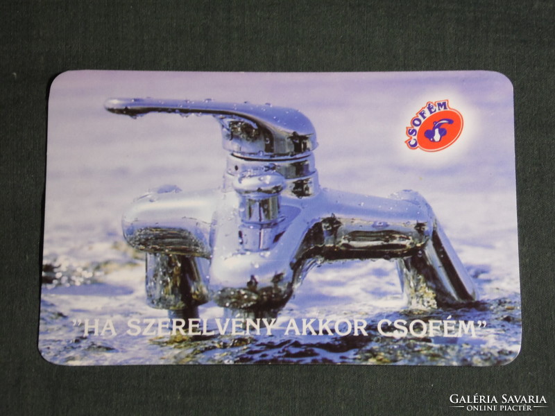 Card calendar, csofém delicatessen store, faucet, Pécs, , 1997, (5)
