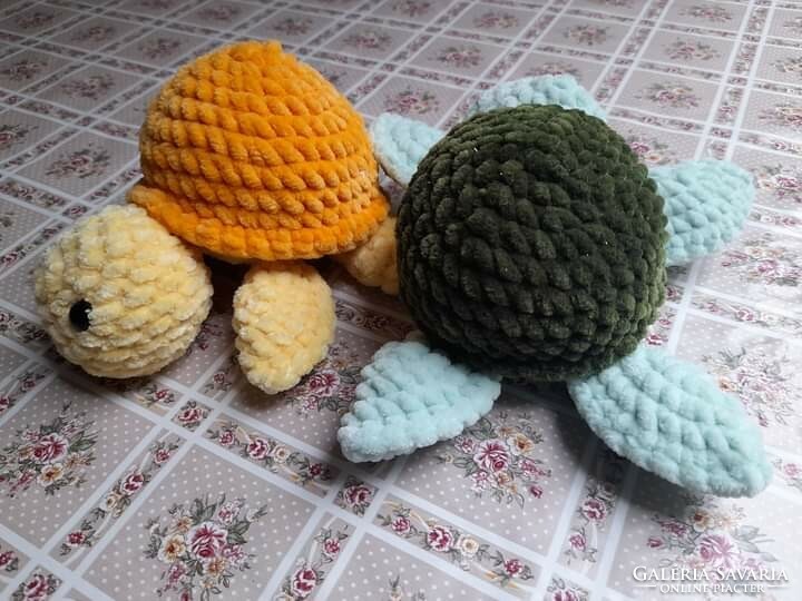 Hand crocheted turtle - green