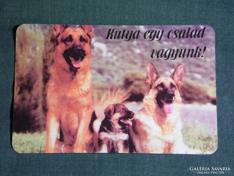 Kártyanaptár, ajándék üzlet, állatok sorozat, Kutya,  1997,   (5)