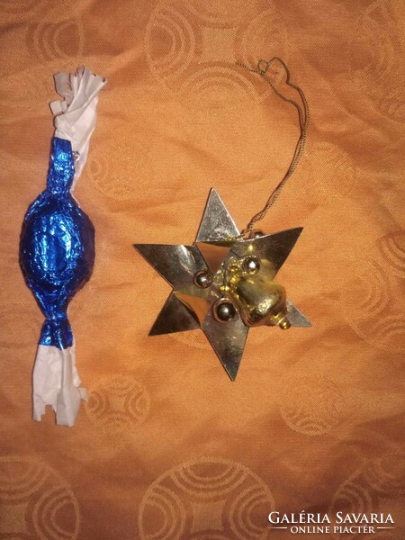 Christmas tree decoration - gable square with star bells 2.