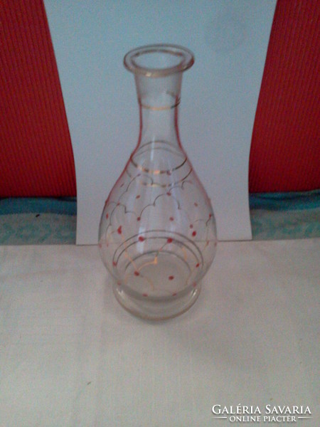 Antik pettyes pálinkás üveg