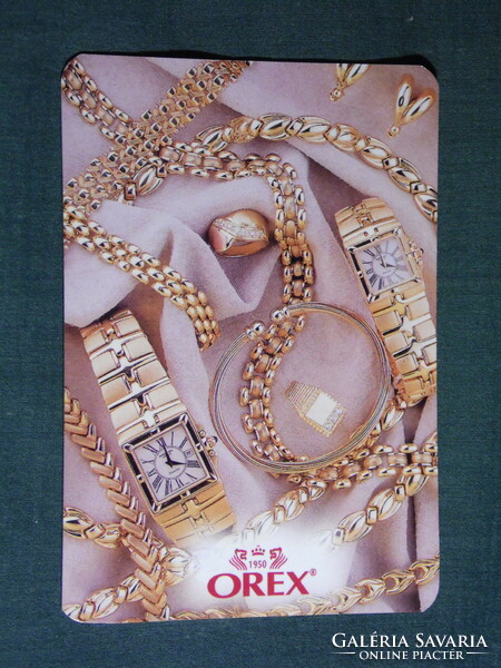 Kártyanaptár, OREX óra ékszer üzletek, karóra, nyaklánc, karkőtő,  1997,   (5)
