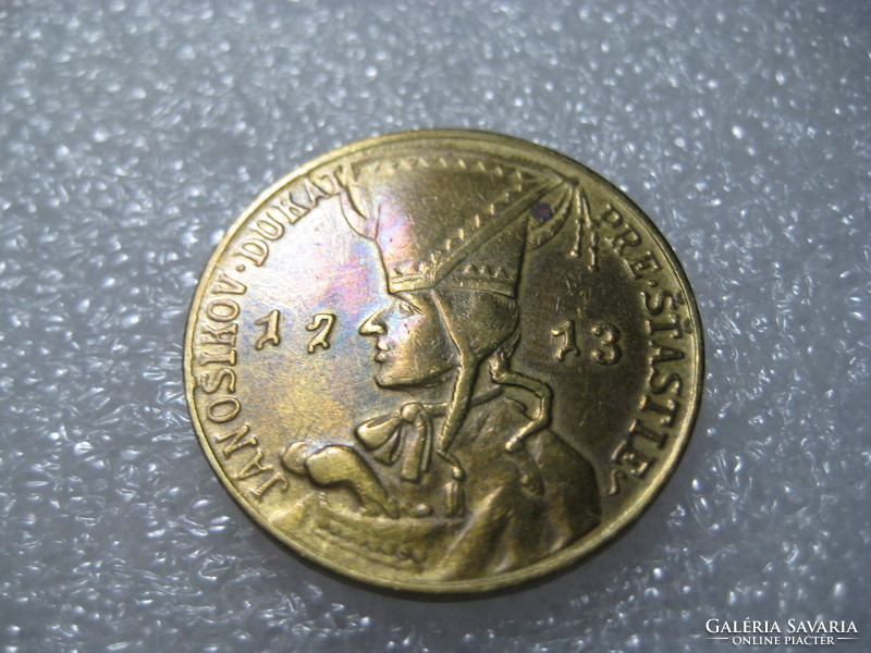 Jánoska ducat, slovakia, yellow copper, 28 mm
