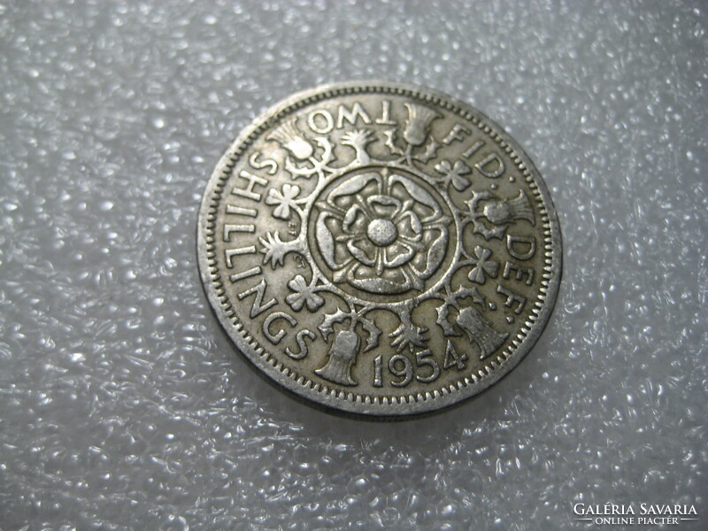 TWO   Shilling ,  1954   két  silling  28  mm