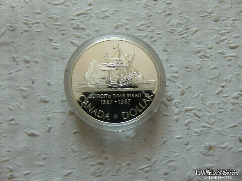 Kanada ezüst 1 dollár PP 1987 23.32 gramm  Zárt kapszulában