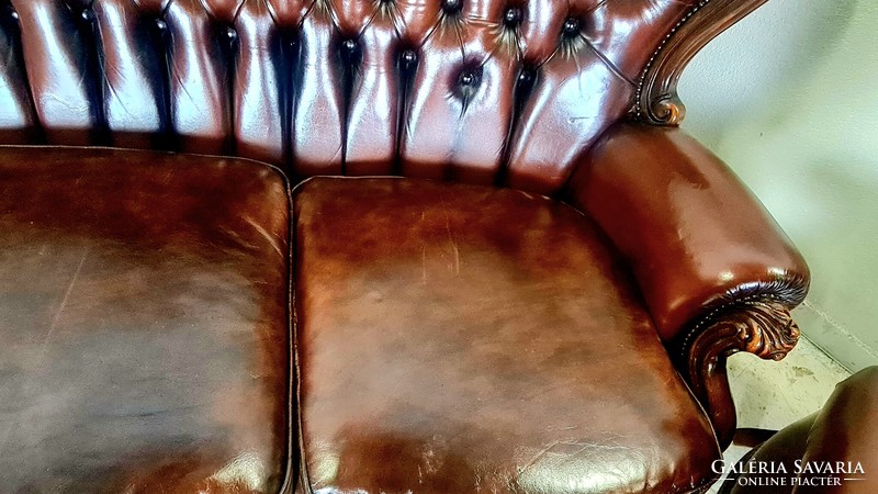 A791 chesterfield neo-baroque leather sofa