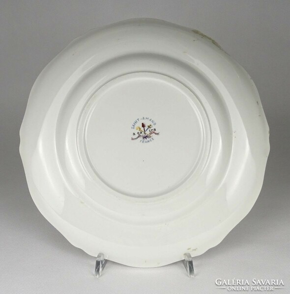 1Q079 la montagna saint-amand acaira French faience plate decorative bowl 25 cm