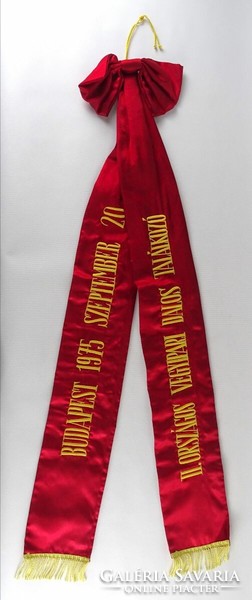 1Q058 embroidered 1975 socialist silk ribbon decorative ribbon 97 cm