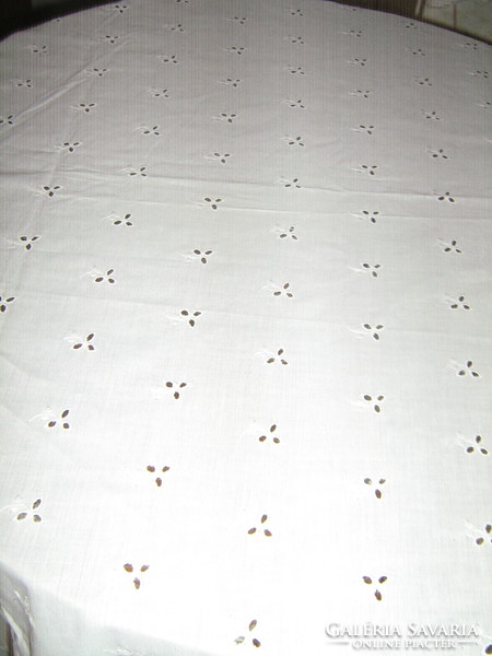 Beautiful white madeira tablecloth