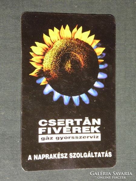 Kártyanaptár, Csertán fivérek gáz gyorsszerviz, Pécs, 1996,   (5)