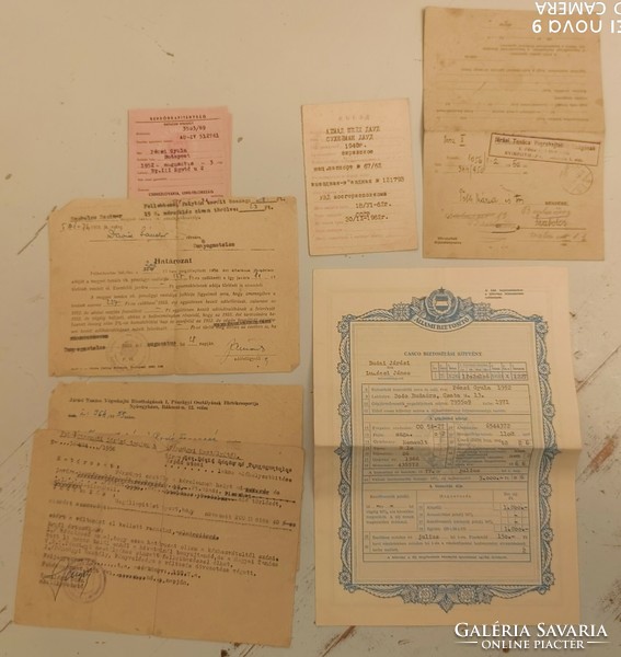 Old documents, letters, birth certificates, yearbook from 1920
