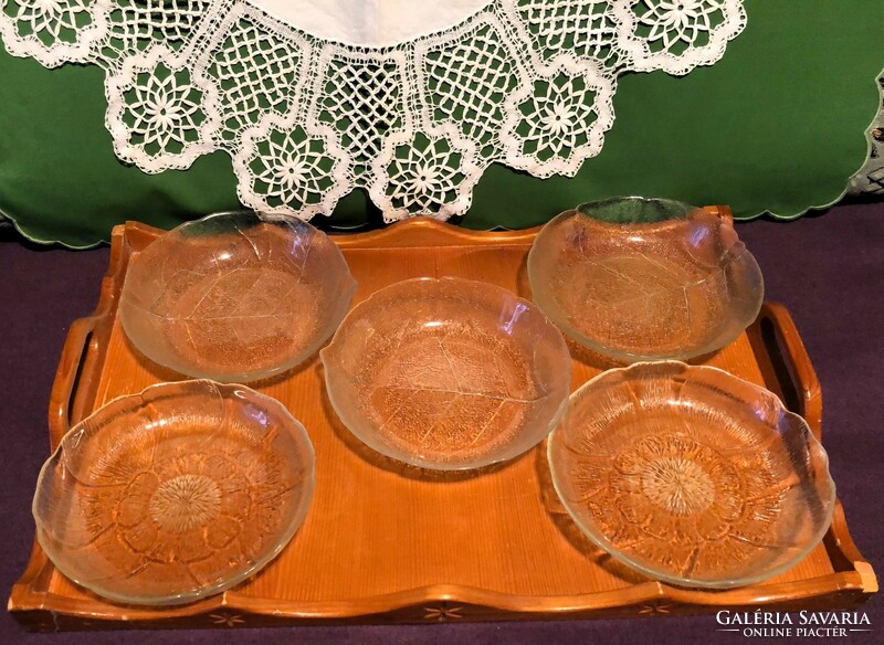 Glass salad plates, bowls (level)