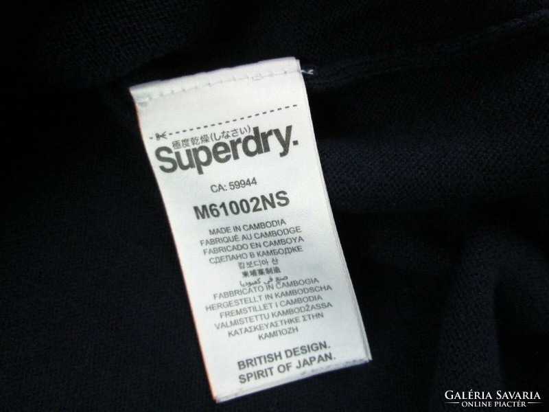 Original superdry (xl) elegant women's elastic night dark blue sweater