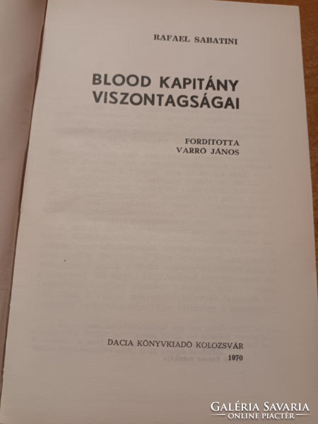 Rafael Sabatini - Blood kapitány viszontagságai, 1970 - első kiadás