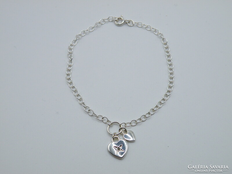 Uk0086 silver heart and padlock pendant bracelet 925