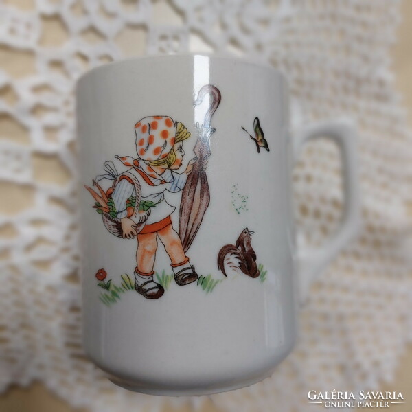 2 Zsolnay porcelain mugs, fairytale pattern