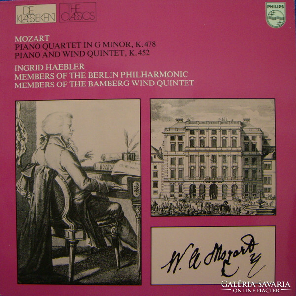 Mozart – Haebler, piano quartet in G minor, k. 478 / Piano and wind quintet, k. 452 (Lp, comp)