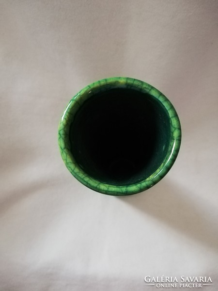 Retro ceramic shrink base glaze vase (zsolnay base glaze?)