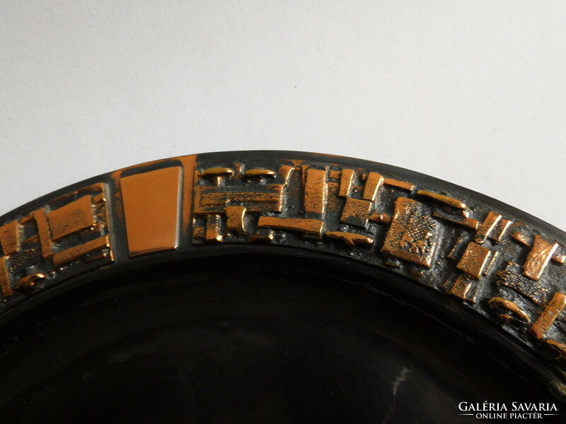 Szilágy Ildík goldsmith copper bowl 31 cm.