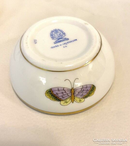 Herend porcelain royal garden, butterfly bonbonier/jewelry holder