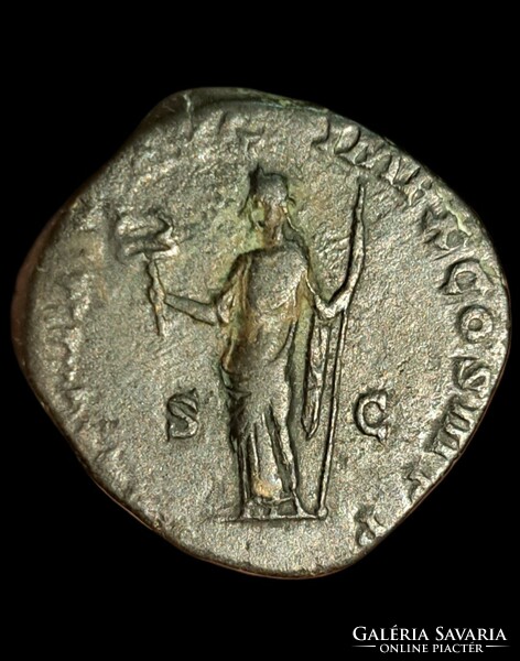 MARCUS AURELIUS (161-180) Sestertius 29-30mm FELICITAS (Ritka) Római Birodalom RIC 1239