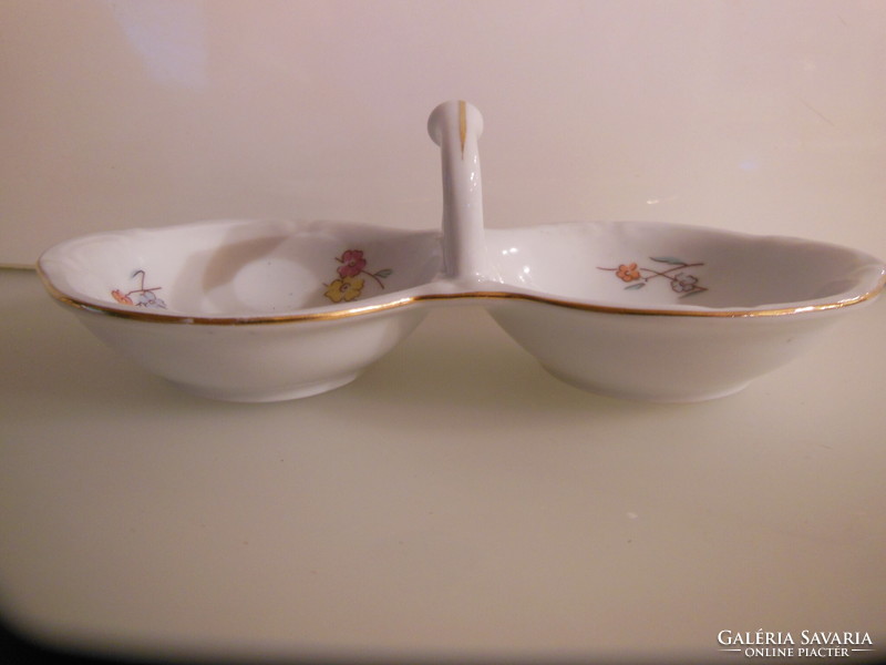 Salt shaker - marked - 15 x 8 x 5.5 cm - porcelain - old - Austrian - perfect