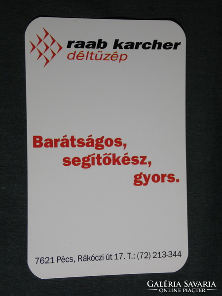 Kártyanaptár, Raab Karcher Déltüzép építőanyag Rt., Pécs,1996,   (5)