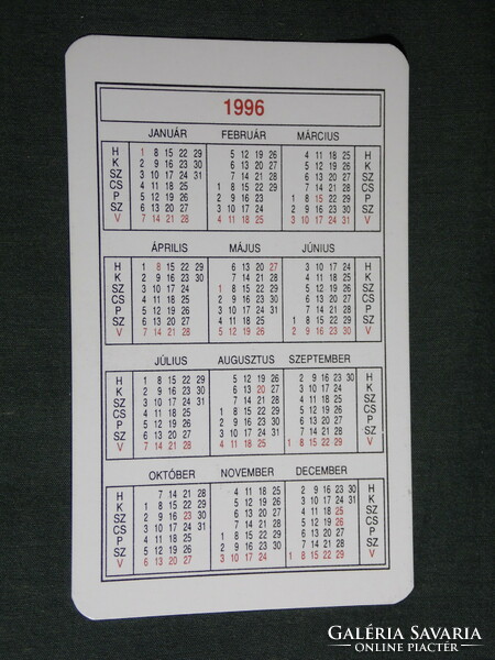 Card Calendar, Pécs Afés, István Liszica Freedom Printing Shop, 1996, (5)