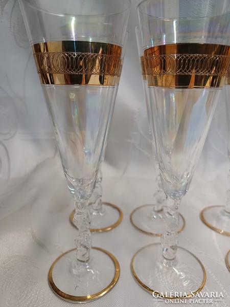 Val crystal champagne glass set
