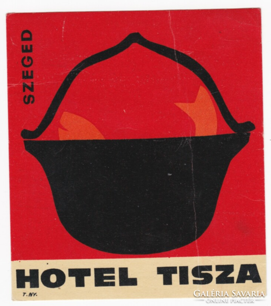 Hotel Tisza Szeged - bőrönd címke