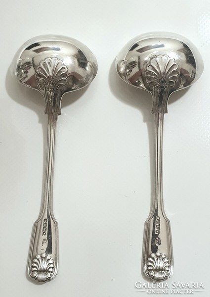 Antique silver sauce ladles (2 pieces) from 1858