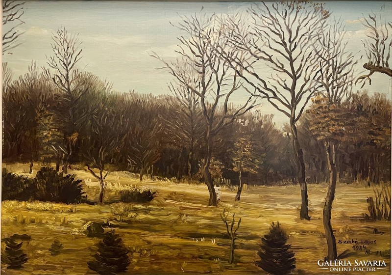 Original 57x77 cm oil painting by Lajos Szabó (1927-1995).