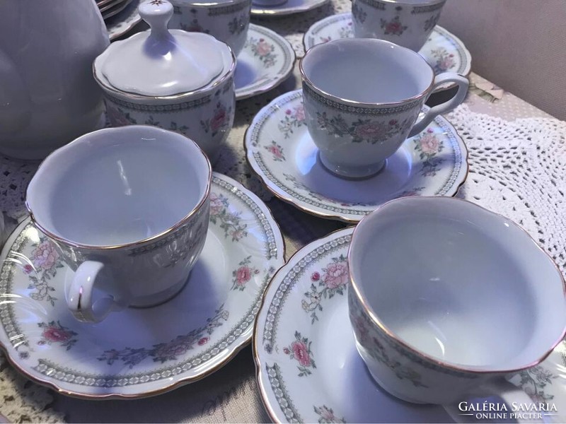 GUOGUANG Fine China porcelán komplett teás-, kávés és étkészlet
