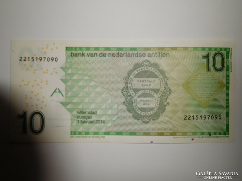 Netherlands Antilles 10 gulden 2014 unc