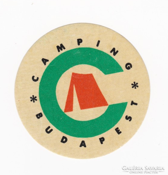 Budapest camping - suitcase label