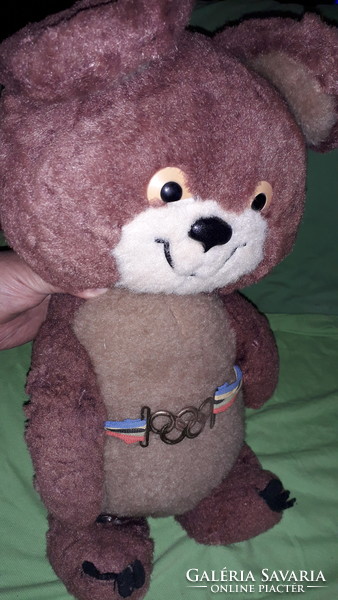 1980-Cc. CCCP Soviet giant plush Olympic misa teddy bear 52 cm according to the pictures