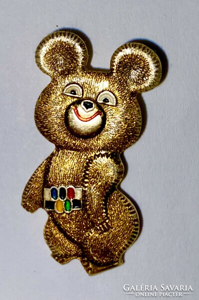MISA mackó medve moszkvai olimpia kitűző 4 cm