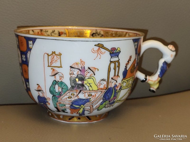 Csodaszép antik Herendi teás csésze és alj O'Sullvan ritka keleti minta