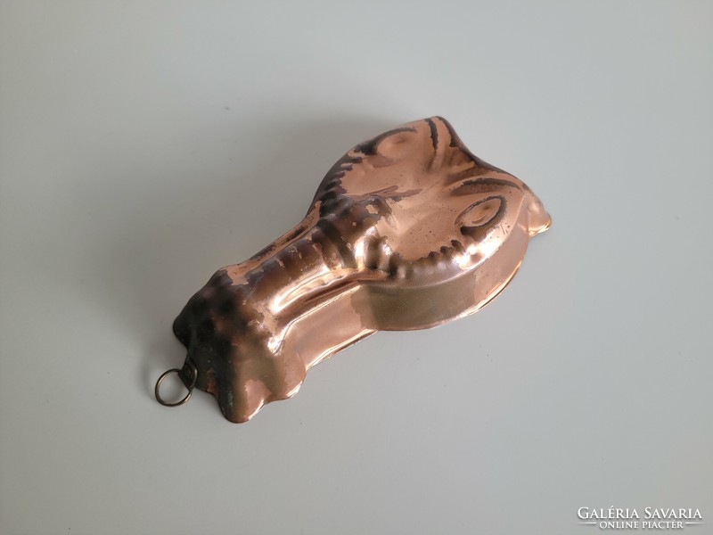 Old copper crab-shaped baking dish wall decoration