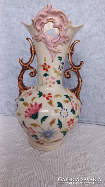 Antique Art Nouveau porcelain vase, hand painted, 24.5 cm, in good condition
