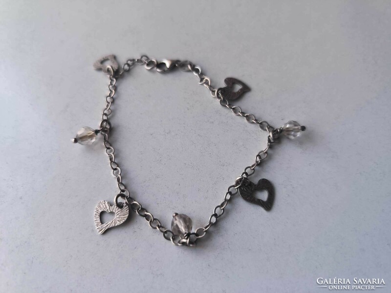 Women's pendant silver bracelet (19.5cm)
