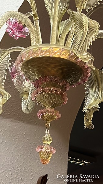3-arm Murano crystal chandelier