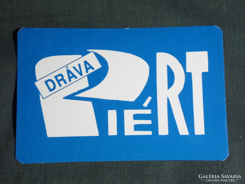Kártyanaptár, Dráva Piért papír írószer üzlet, Pécs, 1995,   (5)