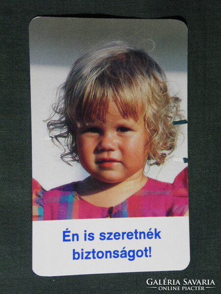 Kártyanaptár, Hungária Biztosító, gyerek modell ,1995,   (5)