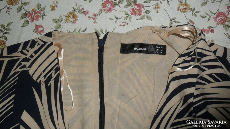 Hallhuber tailored waist, pocket, decorative button, overlapping women's overalls. S size.