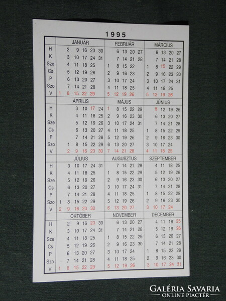 Card calendar, kabelkom cable television kft., Pécs, 1995, (5)