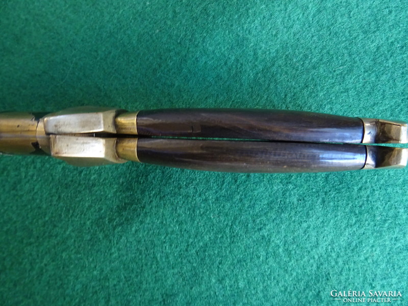 Antik Kínai dupla JIAN kovácsolt rövid kard csont intarziás hűvelyben 19szd.