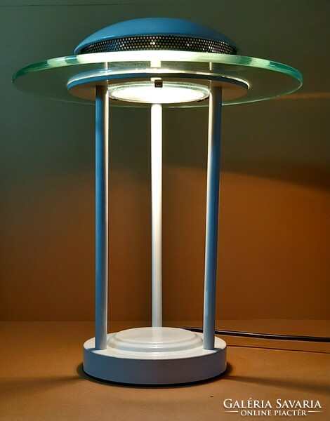 Art deco  Robert Sonneman stilusú   Saturn asztali lámpa ALKUDHATÓ